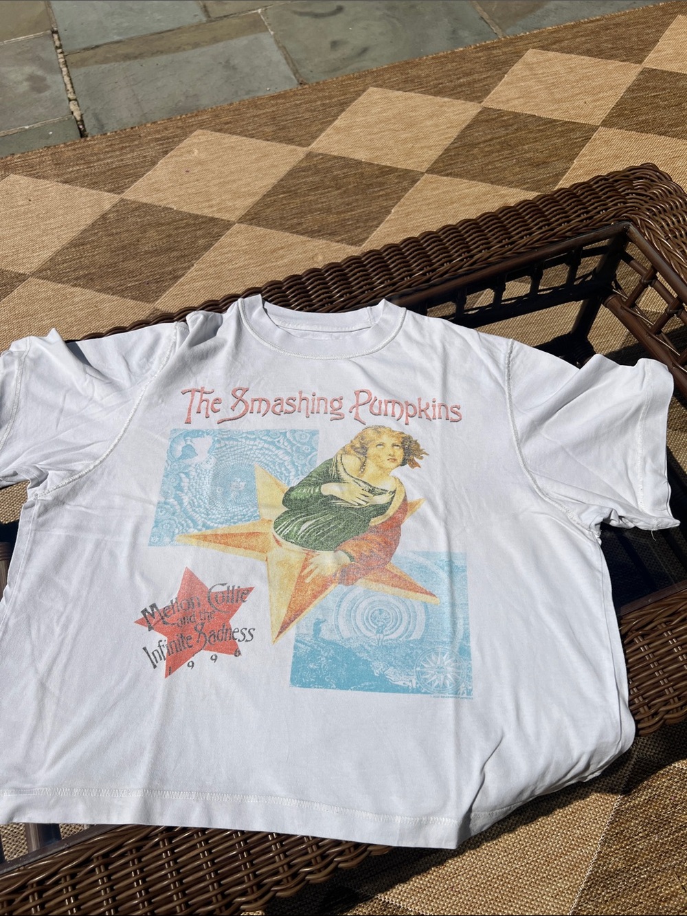 Abercrombie & Fitch White Smashing Pumpkins Graphic Tee